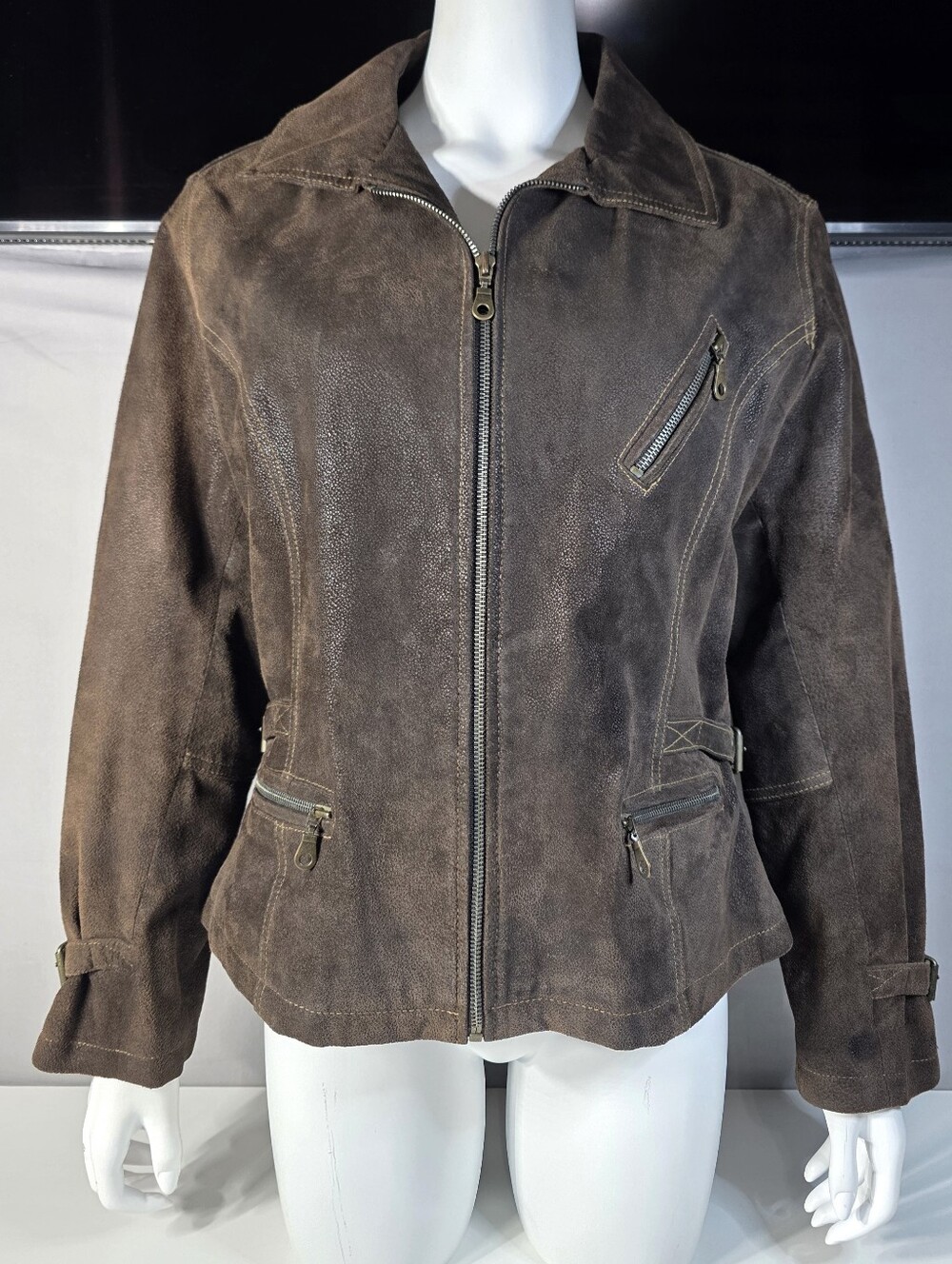 Lloyd Elliot's Country Club Vintage Women's genuine leather jacket Size Large